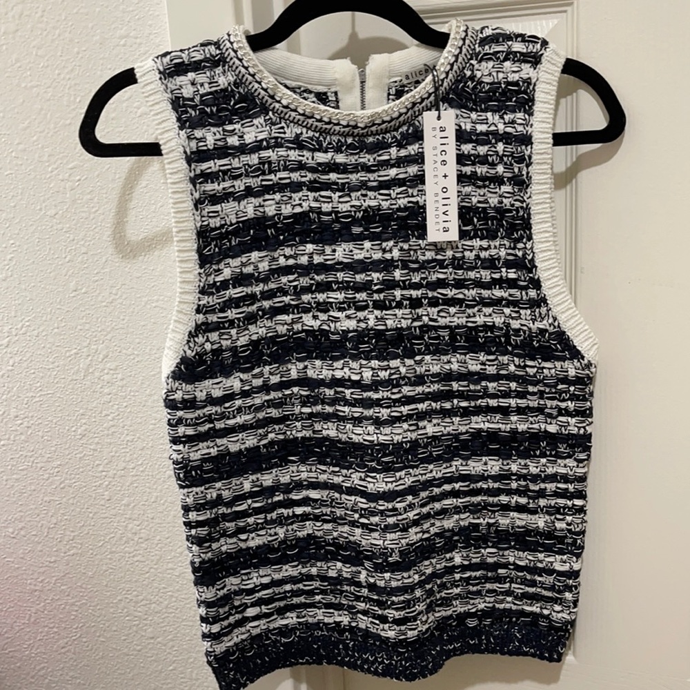 Alice + Olivia, Black and White, Medium,NWT